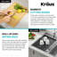 Évier de cuisine à double cuve en acier inoxydable de calibre 16 KRAUS Kore ™
