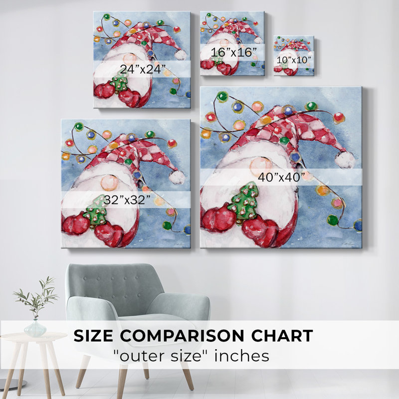 Cookie gnome sur toile, H 24 po x l 24 po x P 1,5 po