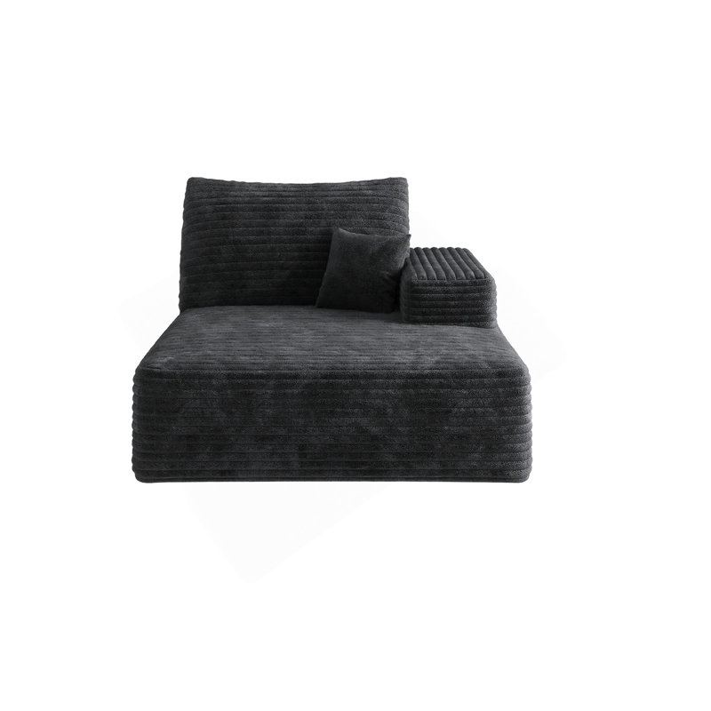 Y119-SOFA-LEFT-SLEEPER-BLACK, Left Hand Facing