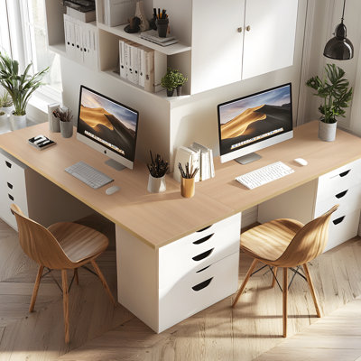 Kaboon Universal Tabletop, Solid One-Piece Melamine Table Top, Home and Office Countertop