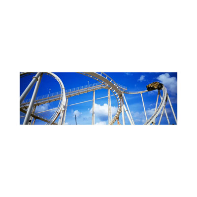Batman the Escape Rollercoaster, Astroworld, Houston, Texas, USA 1 Piece Wrapped Canvas Panoramic Wall Art