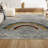 Bluette Rainbow Dot Modern Machine-Washable Gray/Ivory/Yellow Rug-1997947068