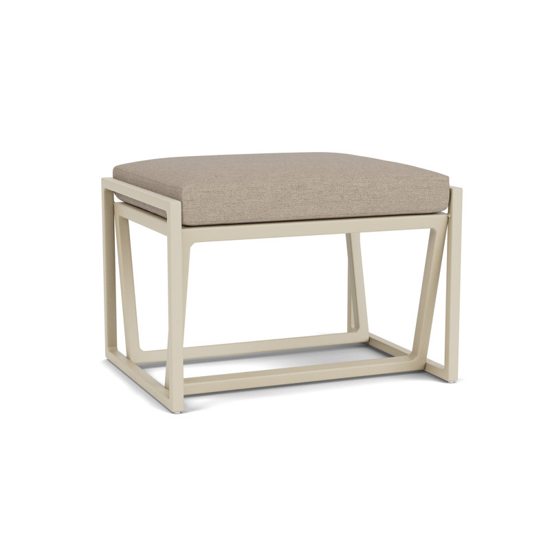 Summit Outdoor Ottoman, Linen, Demo Oatmeal
