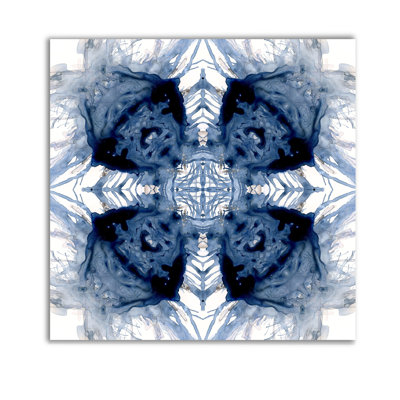«Indigo Kaleidoscope IV», impression sur toile tendue