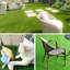 Gazon artificiel professionnel pour tapis de terrasse avec trous de drainage pour animaux 3 pi * 16 pi