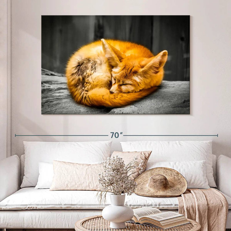 Brampt Fox Sleeping, 34" H x 51" W