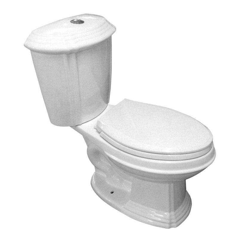 The Renovators Supply Inc. 0.8 Gallons GPF Elongated Chair Height Floor Mounted Kit (Seat Included)