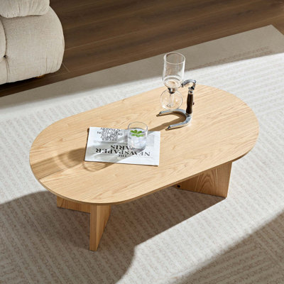 39.37" MDF Oval Coffee Table by Ivy Bronx