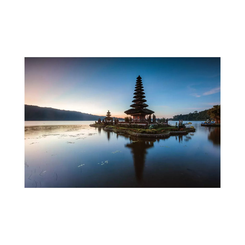 Sunset At The Temple, Bali by Matteo Colombo - Gallery-Wrapped Canvas Giclée on Canvas, Canvas, 20.32 cm H x 30.48 cm W