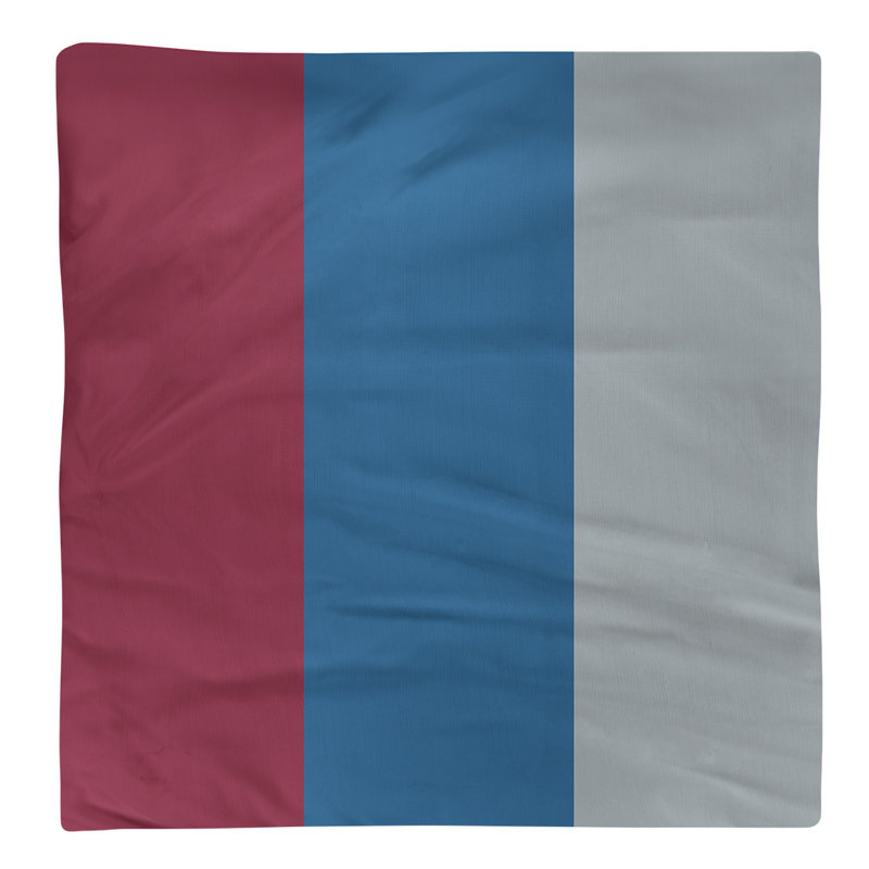 Colorado Striped Square Napkin, 10" x 10", Burgundy/Blue/Silver, Polyester