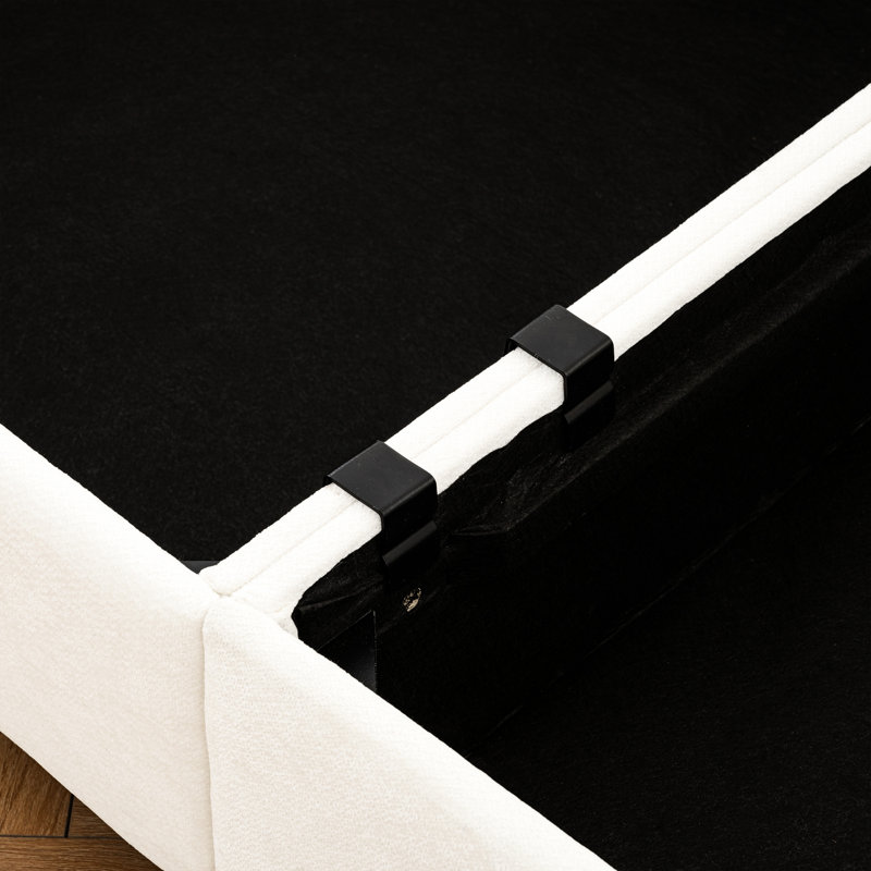 Luxueux canapé en chenille avec siège de rangement et éléments cylindriques pour un moment de détente
