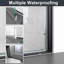 Porte de douche pivotante 30 "x 72" sans cadre, noir mat, verre trempé transparent 1/4 "| Idée cadeau-124319201