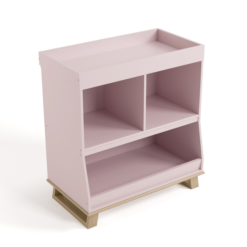 Table à langer moderne, Blush/Driftwood