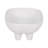 Decorative Bowl Stoneware Ceramic Modern Footed Base Casual Style for Home Office Bedroom Living Room Display or Storage Tabletop Accent Decor Accessory Piece - 4" White