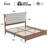 King Size Bed Frame With Upholstered Headboard-468657561