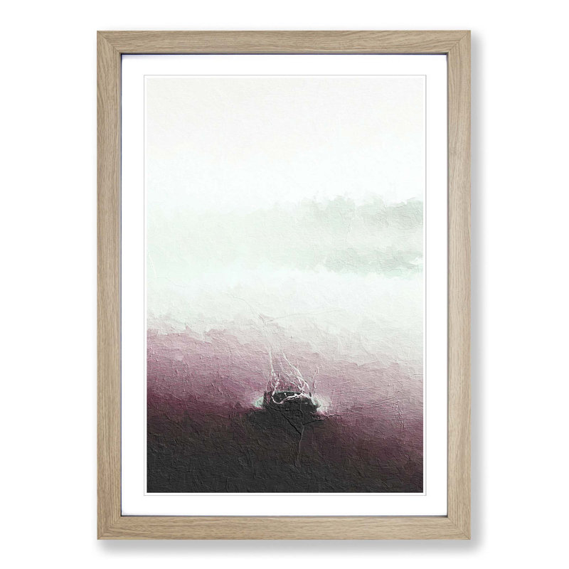 Drop of Water in the Lake - Picture Frame Painting Print, Oak Framed, 36cm H x 27cm W x 2cm D