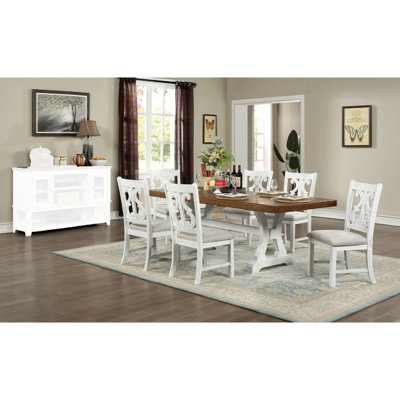 Lantz 6 - Person Extendable Trestle Dining Set