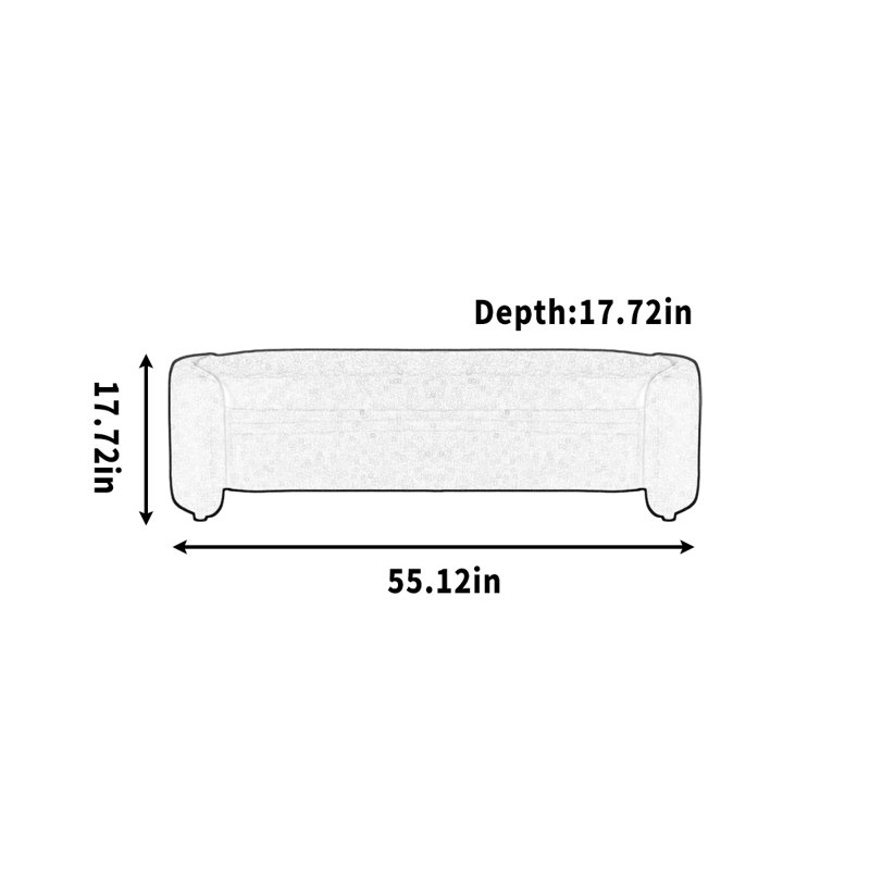 Lonzell, H 17,72 po x l 55,12 po x P 17,72 po