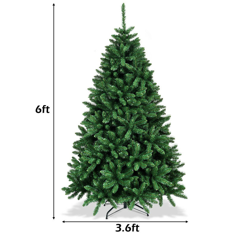 Sapin de Noël vert et cachemire, H 6 pi
