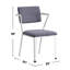 Chaise de bureau en métal avec coussin rembourré