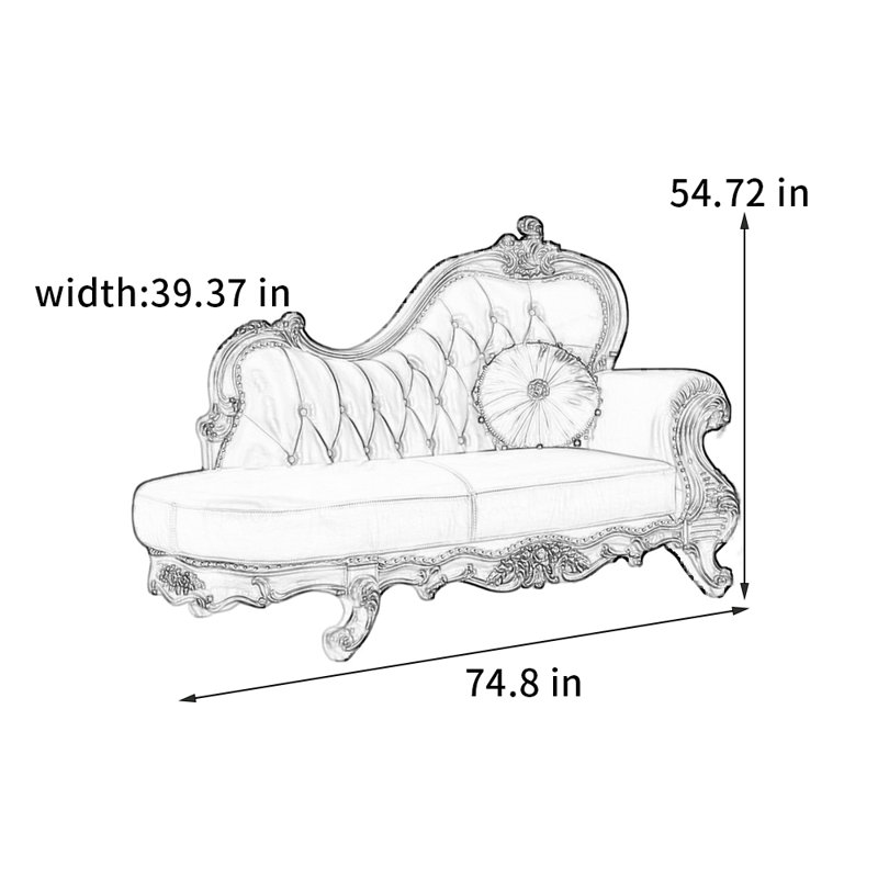 Chaise confortable en chêne sculpté, Orienté à droite