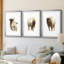 «Rustic Bull II», impression encadrée sur mesure de qualité supérieure mate - 3 pièces-945681903