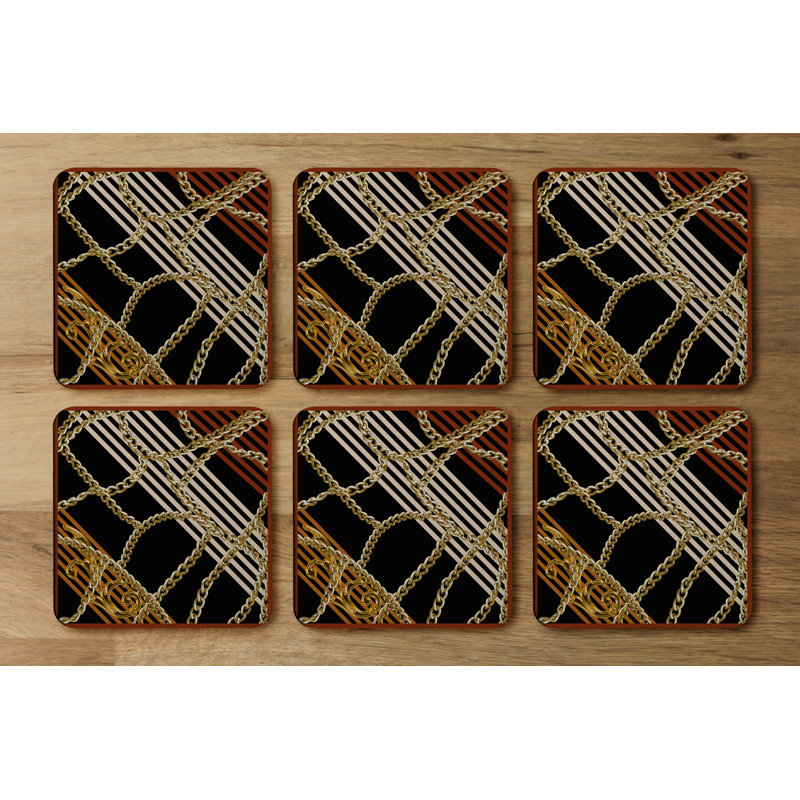 Square 6 Piece Coaster Set