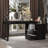 Makeup Vanity Table With Extendable Side Cabinet