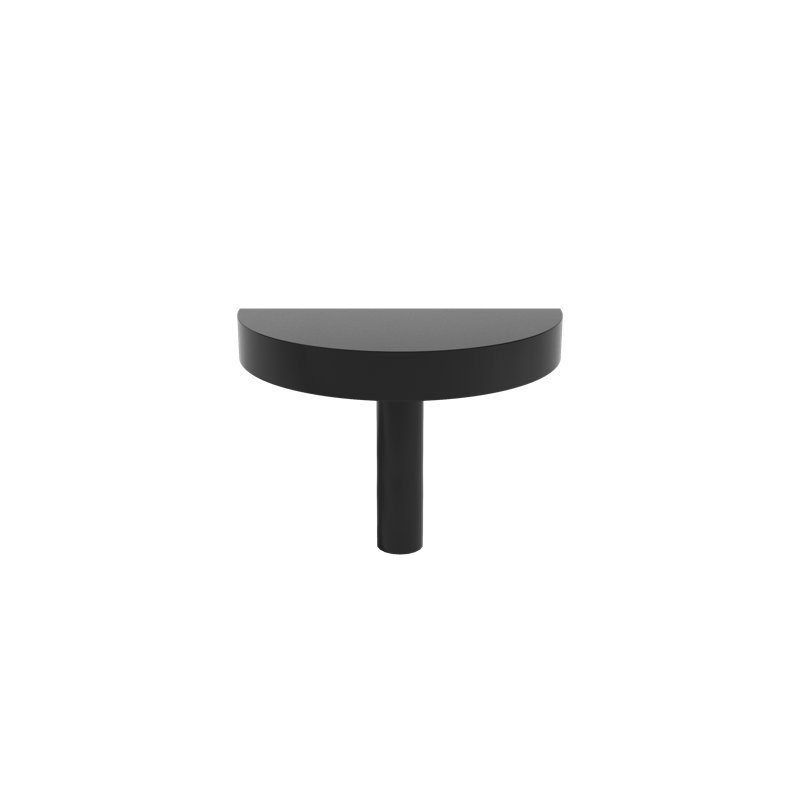 Half Moon 1 3/4" Length Novelty Knob, Matte Black