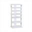 Range-chaussures vertical à 7 niveaux avec rangement compact pour panneau de particules blanc compact