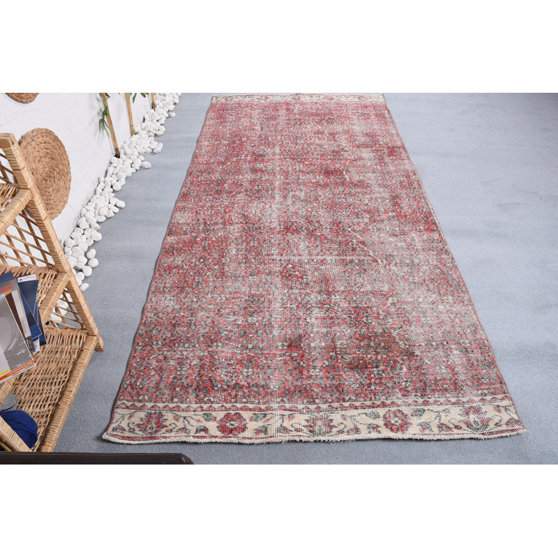 Tapis rouges de luxe, tapis turc, tapis de 4,2 x 8,8 pi, tapis tendance, tapis rétro, tapis de luxe