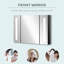 Armoire de salle de bain à DEL avec miroir, armoire de salle de bain murale l 35,5 "x H 25,5" avec 3 armoires