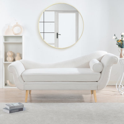 Chaise Lounge With Scroll Arms, Comfortable Seating Area, Foam , Strong Birch Legs, Stylish Look, 29.2"H X 28.89"D 69.98"W Stylish,