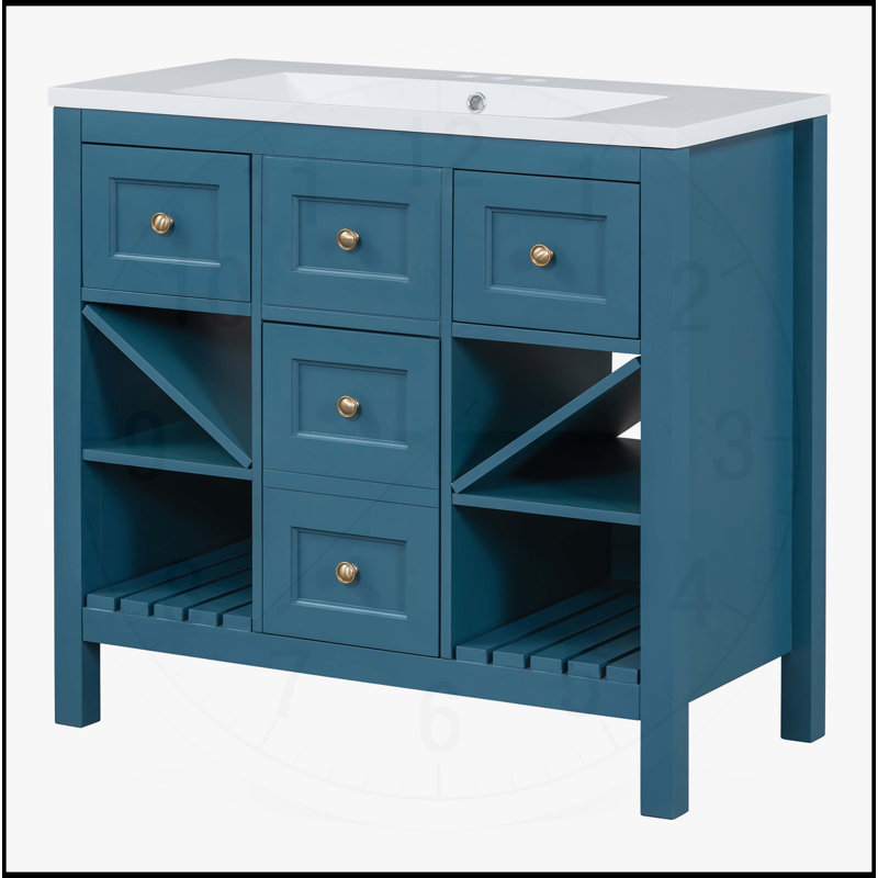 Meuble-lavabo 36 po avec lavabo en résine