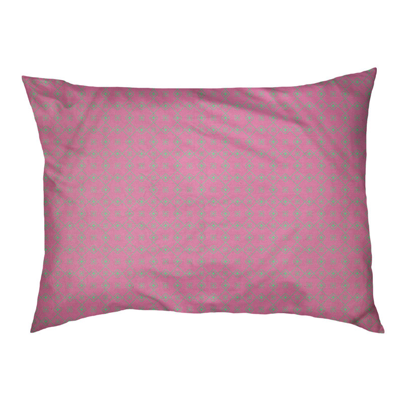 Coussin pour chien/classique à chariot Campion, Grand (l 50 po x P 40 po x H 17 po), Rose / Vert