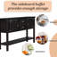 Table de salle à manger en bois massif d'apparence élégante - console rétro de 48 po pour chambre à coucher