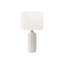 Lampe de table Limy, 23 po, abat-jour tambour ivoire, céramique blanc crème nervurée-117054323