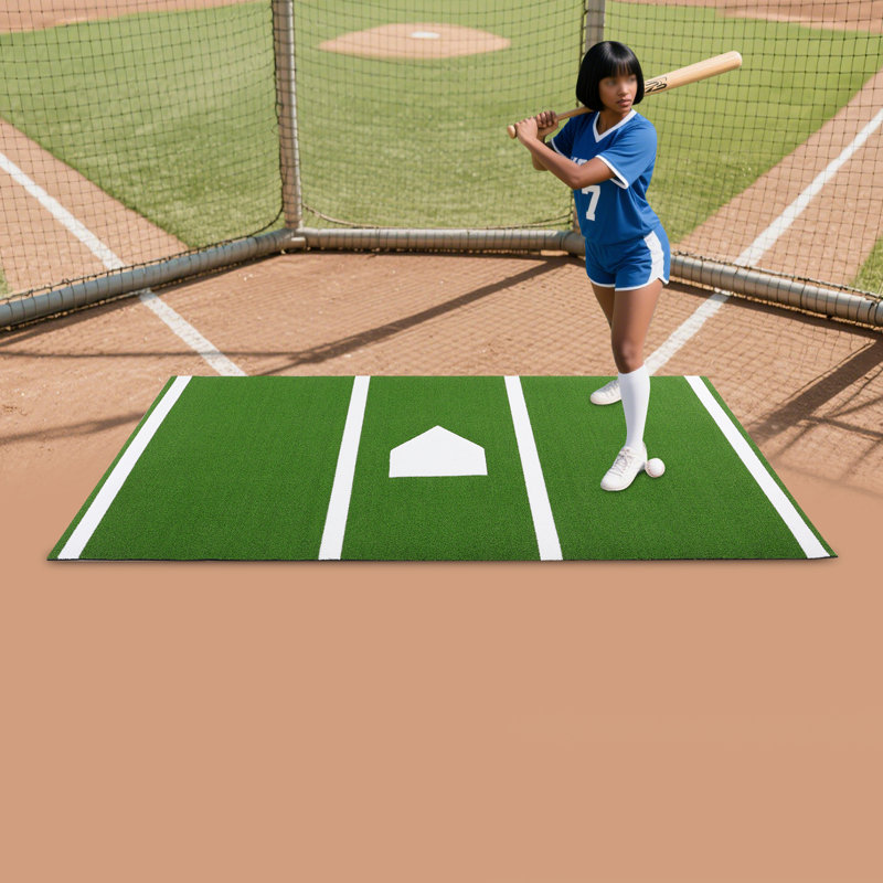 Baseball Softball Turf Training Mat, Green