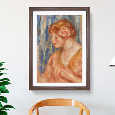 Young Woman with Rose by Pierre-Auguste Renoir - Picture Frame Painting