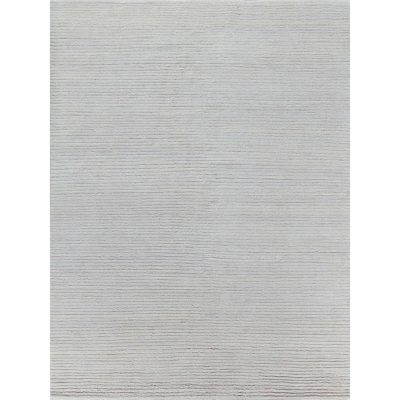 Wool Striped Area Rug in Cream, Rectangle 2' x 3'