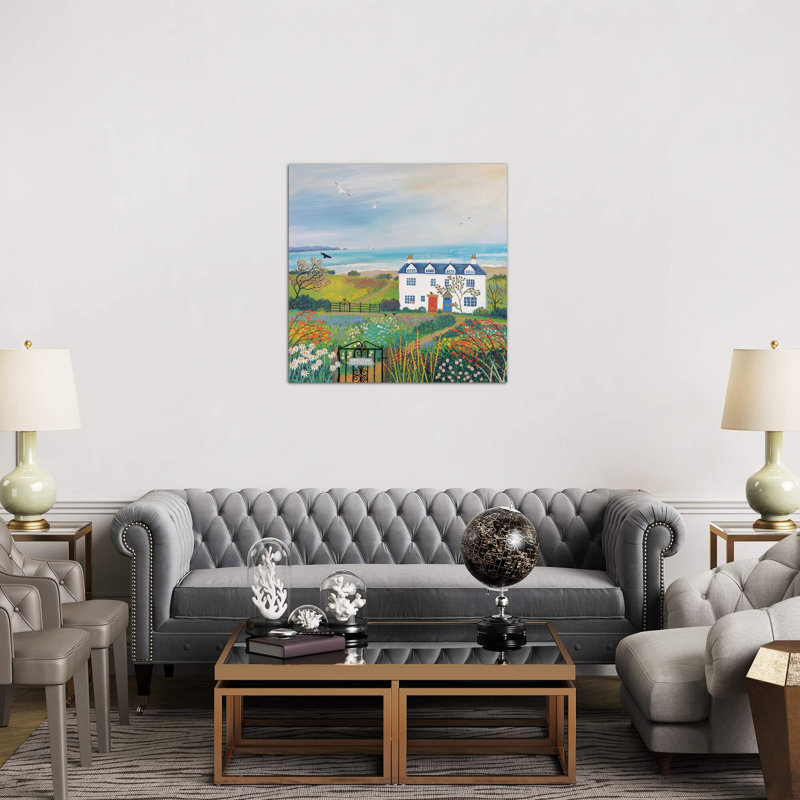 Beach View Cottages - Wrapped Canvas Print, 45.72 cm H x 45.72 cm W x 1.91 cm D