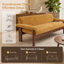 Canapé minimaliste à deux places en chenille - Sofa moderne capitonné avec accoudoirs rembourrés et coussin d'assise amovible-1463061065