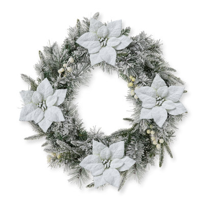 Couronne de Noël éclairée 24 po Heyder
