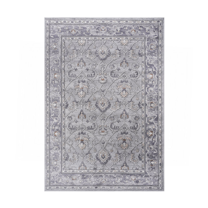 Ivory/Grey/Oriental Non-Shedding Living Room Bedroom Dining Home Office Stylish And Stain Resistant Area Rug