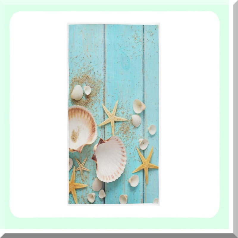 Seashell Bliss Ultra Soft Hand Towels - Perfect for Beach & Bath Decor