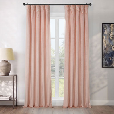 Matra Plush Velvet Room Darkening Curtain Panel