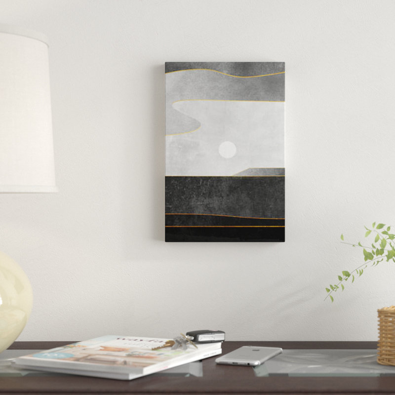 « minimal landscape vi », impression sur toile, H 18 po x l 12 po x P 1,5 po, Pas de tapis, Toile tendue