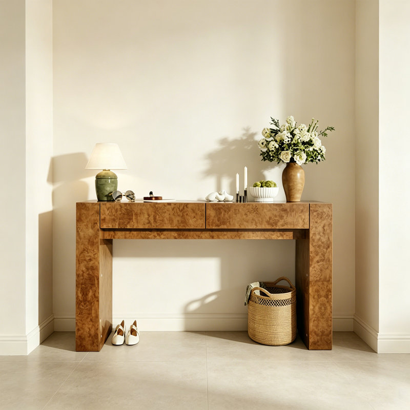 Console Retro Retro, H 33,46 po x l 47,24 po x P 15,75 po, Bois naturel