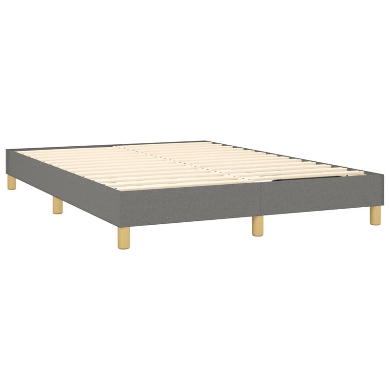 Structure de lit rectangulaire moderne en polyester gris foncé
