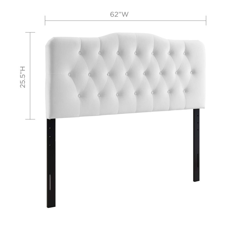 Tabouret de bar et de comptoir rembourré en bois massif Annabel, Blanc, Reine